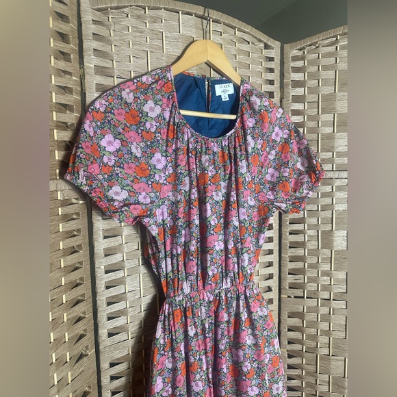 J. Crew x Liberty Fabric Organic Cotton Cutout Floral Meadow Song Dress - Size 4 - Picture 4 of 10